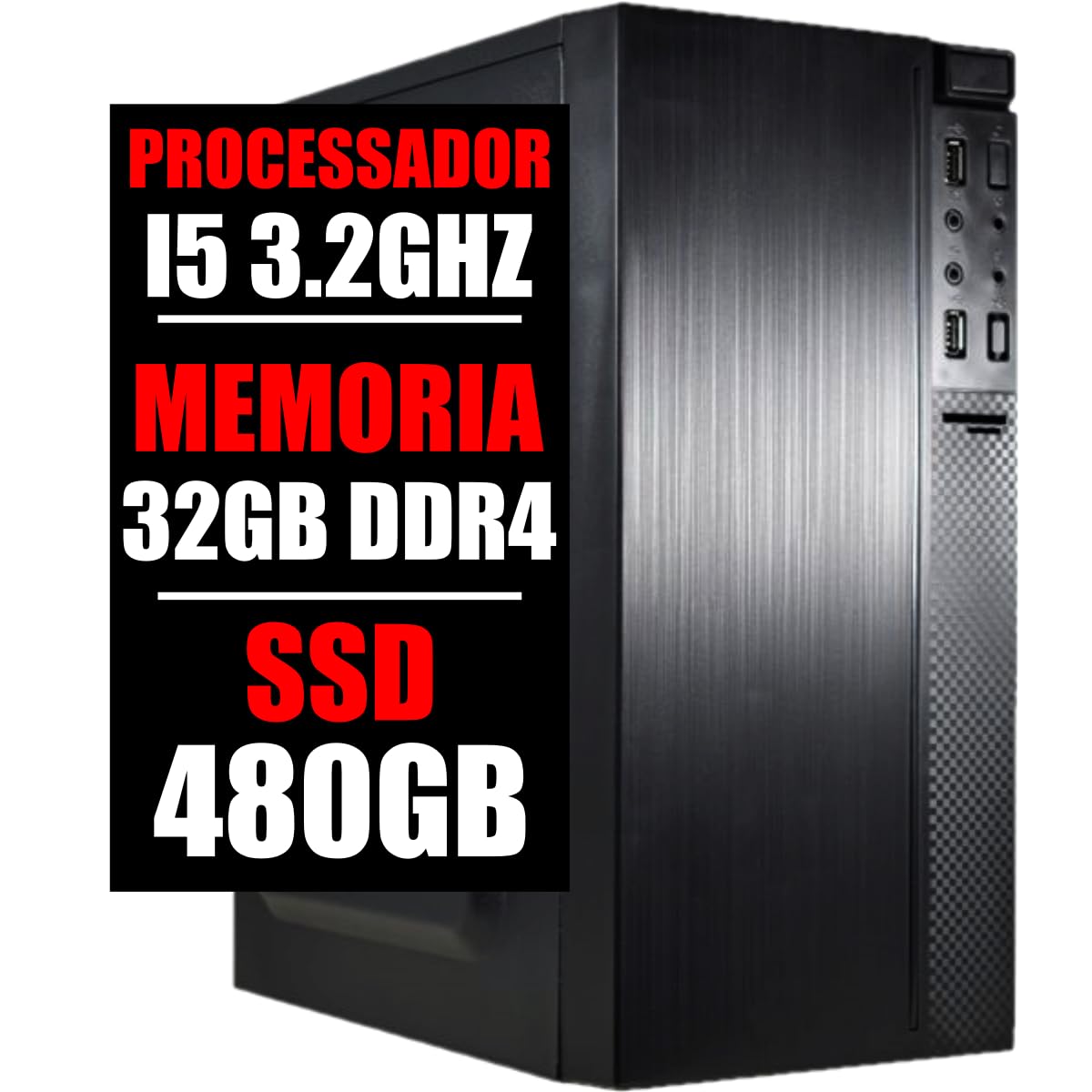 Pc Computador Intel Core i5 6 Geração, Ssd 480GB, 32Gb Ddr4 (16GB
